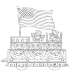 coloriage 4 Juillet à imprimer gratuit