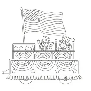 coloriage 4 Juillet à imprimer gratuit