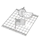 coloriage 4 Juillet et decoupage