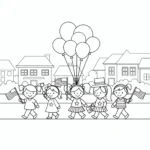 coloriage 4 Juillet de pour enfants