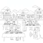 coloriage 4 Juillet et dessin a imprimer