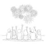 coloriage 4 Juillet pour enfants a imprimer gratuit