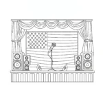 coloriage 4 Juillet a colorier en ligne gratuitement