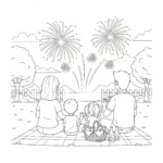coloriage 4 Juillet pour enfants a imprimer gratuit