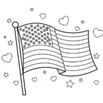 coloriage 4 Juillet a imprimer pour enfant de 4 ans
