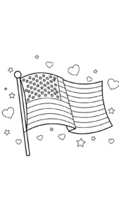 coloriage 4 Juillet a imprimer pour enfant de 4 ans