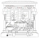 coloriage 4 Juillet à imprimer pour enfant de 4 ans