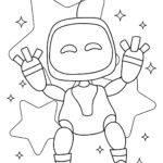 coloriage Astro Bot pour enfants a imprimer