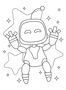 coloriage Astro Bot pour enfants a imprimer
