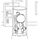 coloriage Astro Bot à imprimer pour enfant de 9 ans