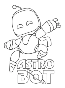 coloriage Astro Bot pour enfants a imprimer