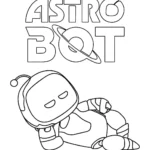 coloriage Astro Bot et decoupage a imprimer gratuit
