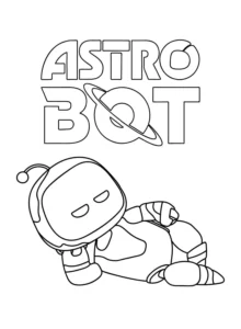 coloriage Astro Bot et decoupage a imprimer gratuit