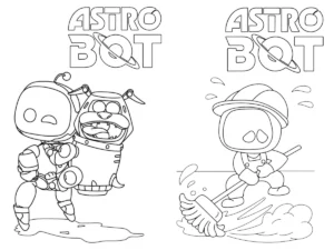 coloriage Astro Bot pour enfant a imprimer gratuit