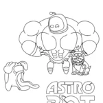 coloriage Astro Bot à imprimer pour enfant de 3 ans