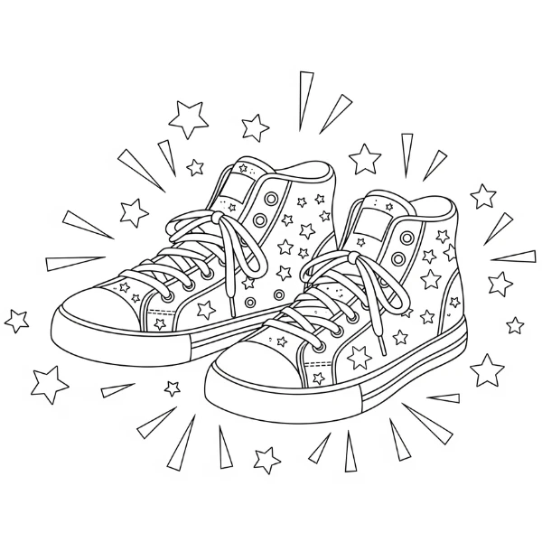 Tranh tô màu Chaussure