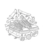coloriage Chaussure à imprimer pdf