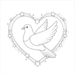 coloriage Colombe à imprimer pour enfant de 2 ans