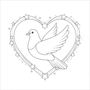 coloriage Colombe à imprimer pour enfant de 2 ans