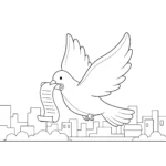 coloriage Colombe educatif pour enfant