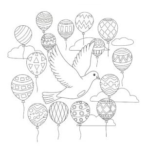 coloriage Colombe pour enfant de 3 ans