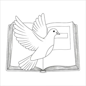 coloriage Colombe pour enfant de 5 ans