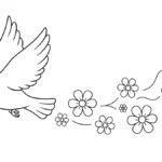 imprimer coloriage Colombe gratuit