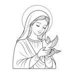 coloriage Colombe à imprimer pour enfant de 2 ans