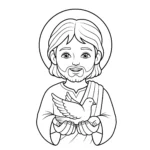 coloriage Colombe educatif pour enfant