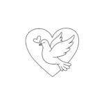 coloriage Colombe et decoupage a imprimer gratuit