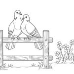 coloriage Colombe à imprimer pour enfant de 9 ans