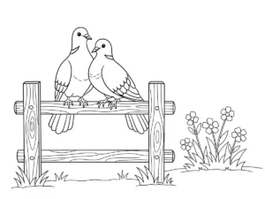 coloriage Colombe à imprimer pour enfant de 9 ans
