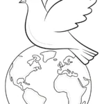 coloriage Colombe pour enfant de 10 ans