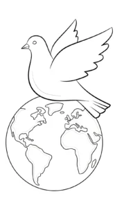 coloriage Colombe pour enfant de 10 ans