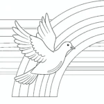 coloriage Colombe à imprimer gratuitement