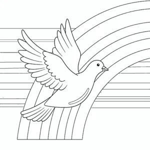 coloriage Colombe à imprimer gratuitement