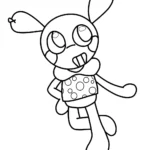 coloriage Dandy’s World à imprimer kawaii
