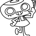 coloriage Dandy’s World à imprimer kawaii