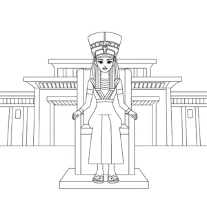 coloriage Egypte pour enfants a imprimer gratuit