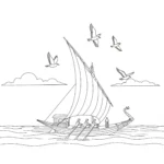 coloriage Egypte à imprimer pour enfant de 4 ans
