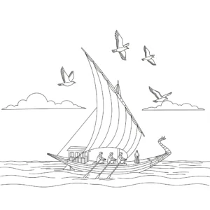 coloriage Egypte à imprimer pour enfant de 4 ans