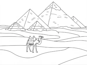 coloriage Egypte pour enfants à imprimer