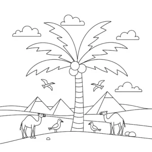 coloriage Egypte et dessin a imprimer