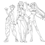 coloriage KPop Demon Hunters à imprimer pour enfants