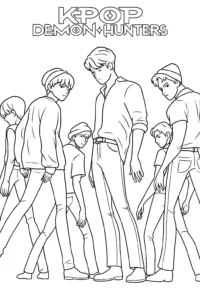 télécharger coloriage KPop Demon Hunters gratuit