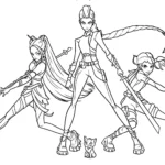 coloriage KPop Demon Hunters a imprimer