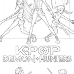 coloriage KPop Demon Hunters pour enfants
