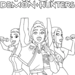 a imprimer coloriage KPop Demon Hunters gratuit
