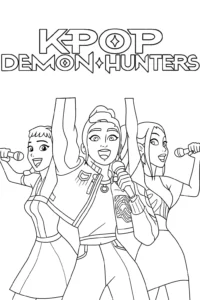 a imprimer coloriage KPop Demon Hunters gratuit