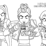 coloriage KPop Demon Hunters a imprimer gratuit